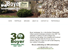 Tablet Screenshot of boyerlandscapes.com